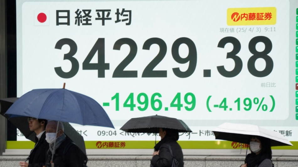 Ca&iacute;da de las bolsas asi&aacute;ticas tras anuncio de aranceles de Trump