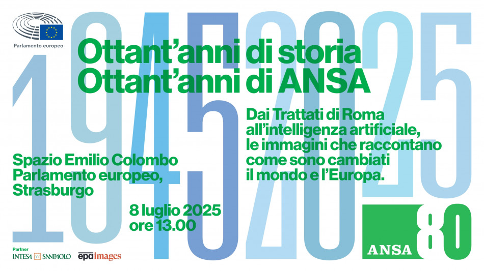 La mostra ANSA80 sbarca in Ue, l'8 luglio sar&agrave; all'Eurocamera