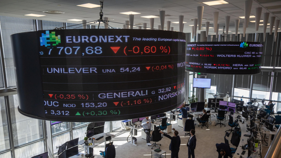  Borsa: l'Europa amplia il calo, Milano -1,3% 