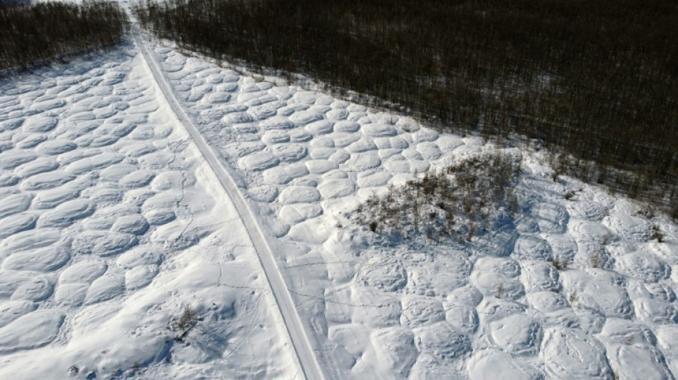 Thawing permafrost dots Siberia with rash of mounds