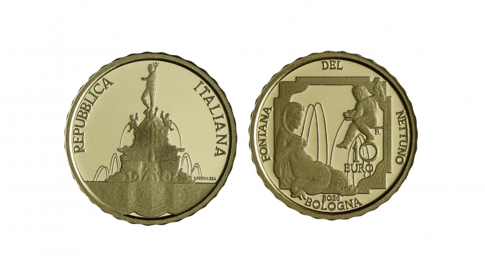  La Fontana del Nettuno di Bologna tra le emissioni della Collezione numismatica 2026 