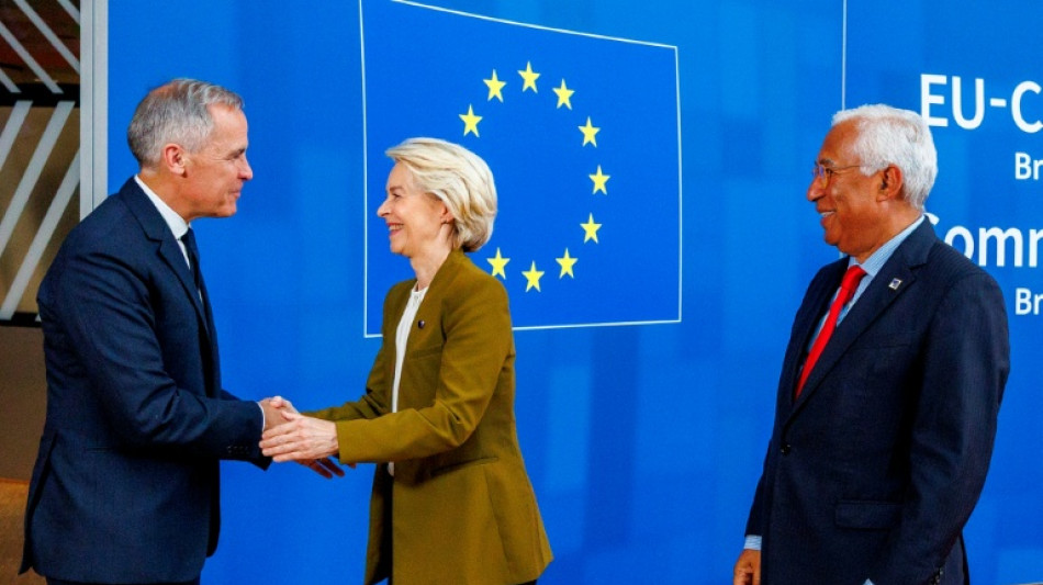  Carney, von der Leyen und Costa beraten &uuml;ber k&uuml;nftige Partnerschaft Kanadas und der EU 