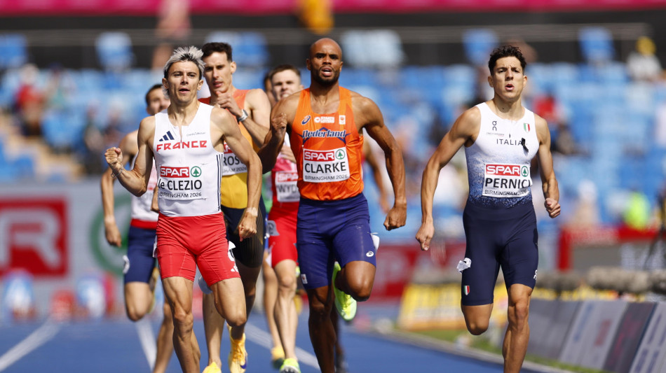  Europei atletica: Pernici quinto negli 800 metri 
