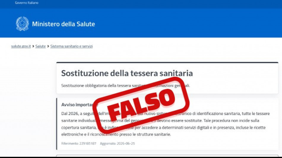  Allerta del ministero, false comunicazioni per rinnovare la Tessera Sanitaria 