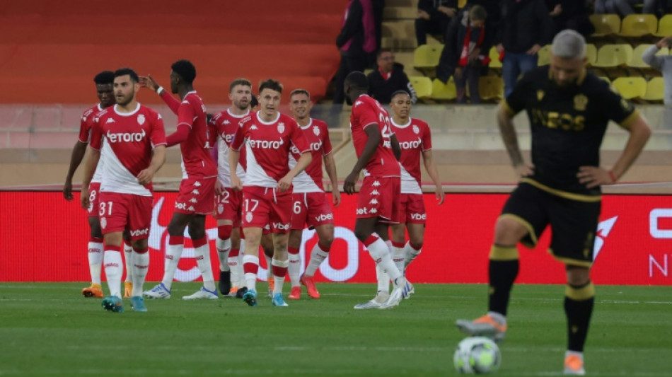 Foot/L1: Monaco s'offre le derby de la C&ocirc;te d'Azur et peut r&ecirc;ver du podium