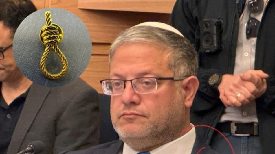  Ultradestra Israele indossa spille con cappio per pena di morte 