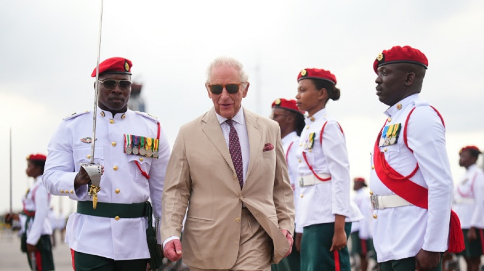  Britain's King Charles lands in ex-colony Guyana 