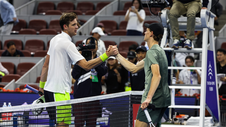 Tennis: Pechino; Sinner 'contento della mia prestazione'