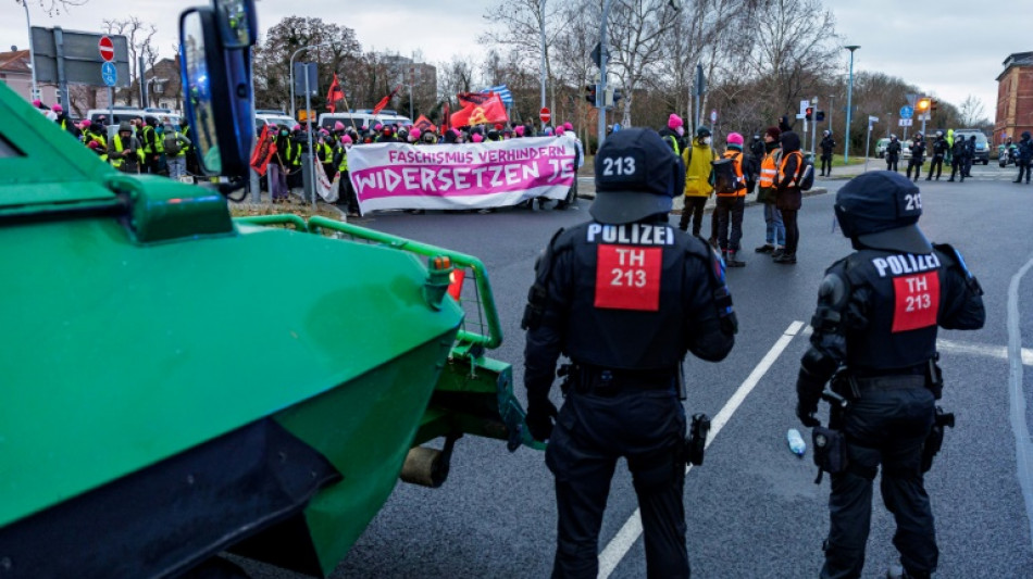 AfD-Parteitag beginnt wegen Protestaktionen in Riesa versp&auml;tet