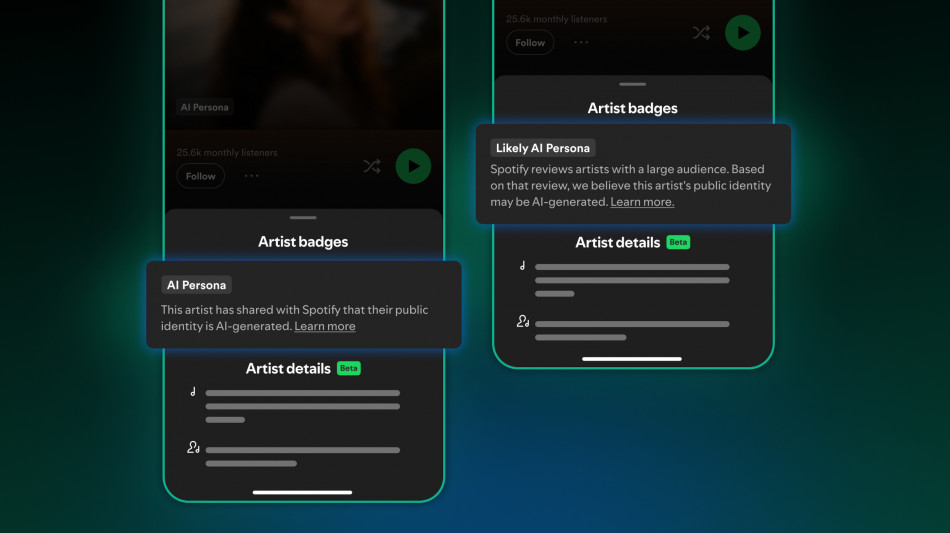  Spotify, da met&agrave; settembre un'etichetta per gli artisti generati con l'IA 