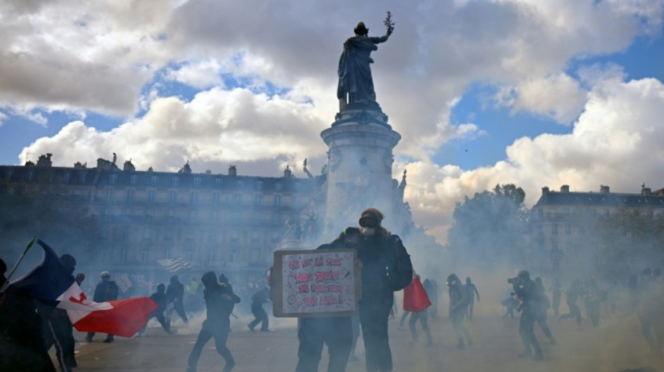  Protesttag in Frankreich: Zusammenst&ouml;&szlig;e zwischen Demonstranten und Polizei 