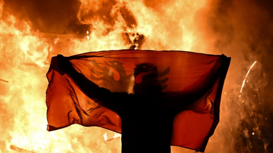  Police and protesters clash again at Albanian anti-government rally 