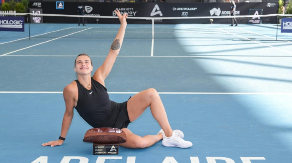 WTA: Sabalenka s'impose &agrave; Adela&iuml;de et envoie un signal avant l'Open d'Australie