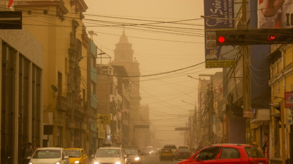 Sand and dust storm sweeps across southern Peru