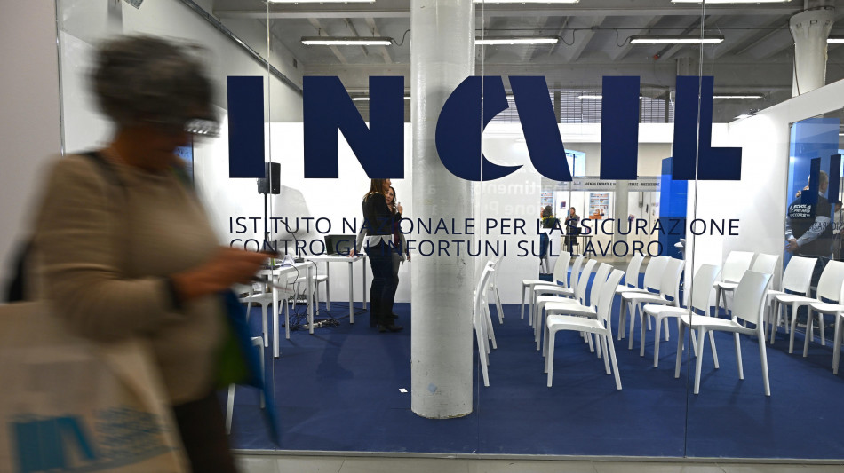  Inail, nel primo trimestre 189 denunce di infortuni mortali, -7,8% annuo 