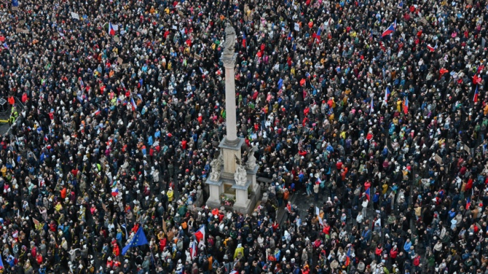  Thousands gather in Prague to protest licence fee plans 