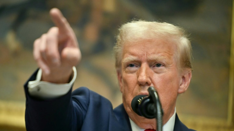 Trump h&auml;lt Rede per Videoschalte beim Weltwirtschaftsforum in Davos