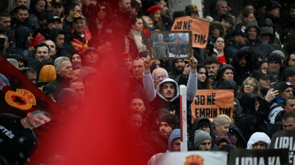  Protesters march in Kosovo, as ex-president's war crimes trial nears end 