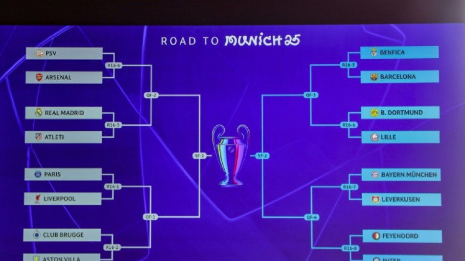 Ligue des champions: le PSG se frotte &agrave; Liverpool, Lille &agrave; Dortmund en huiti&egrave;mes