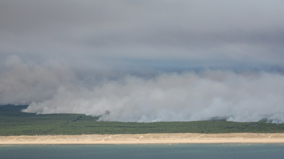  Chamas for&ccedil;am milhares a fugir por terra e mar de seu para&iacute;so de veraneio na Fran&ccedil;a 