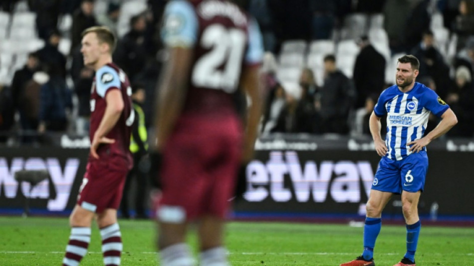 West Ham e Brighton empatam no encerramento da 20&ordf; rodada do Ingl&ecirc;s