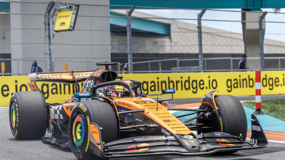 F1: doppietta McLaren a Miami, vince Piastri