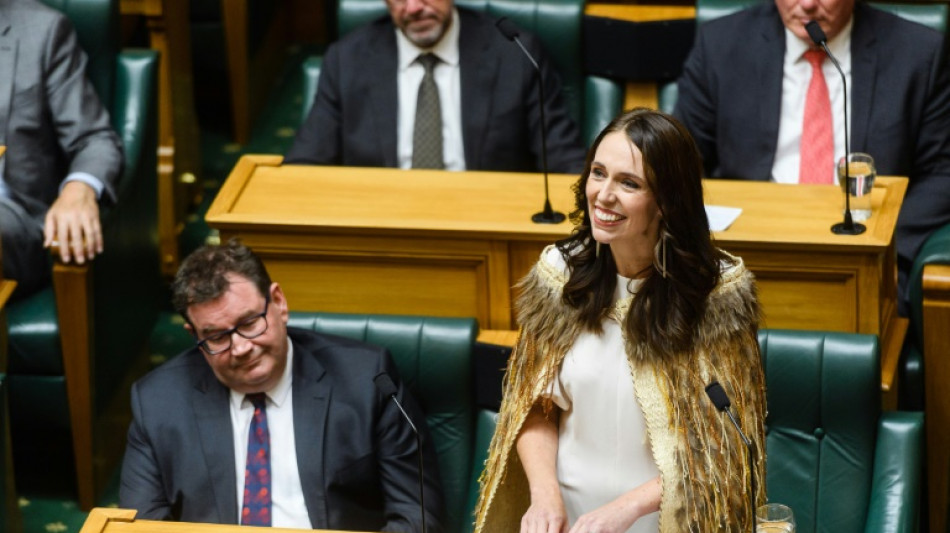 Jacinda Ardern h&auml;lt ihre letzte Rede im neuseel&auml;ndischen Parlament